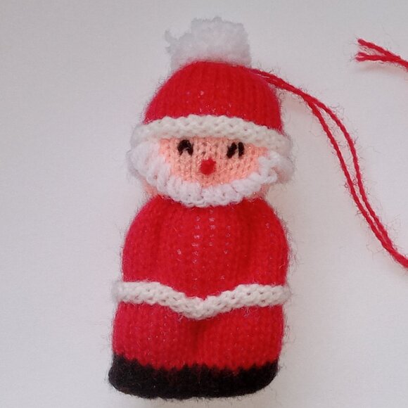 ๐ฏ 10 for $12 / Vintage Crocheted Santa Claus Christmas Tree Ornament - Picture 5 of 6